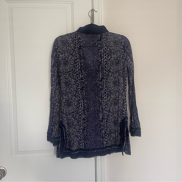 Tory Burch Blue Long Sleeve Tunic - Picture 2 of 7